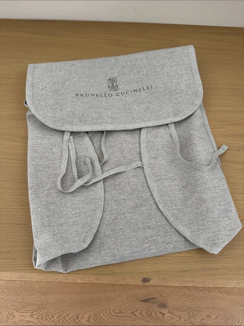 Brunello Cucinelli Dust Bag and Empty Gift Box with Ribbon and Blank Note Card